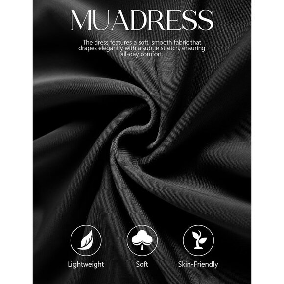 Women Sparkly Midi Dress V Neck Flutter Sleeves Ruffle Elegant Flow - Picture 5 of 7